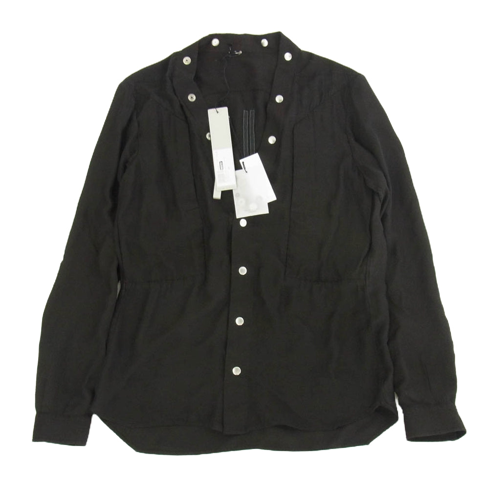 Rick Owens リックオウエンス 24SS RU01D3287-CQ LIDO期 LARRY FOGPOCKET SHIRT ラリー フォグポケット 長袖 シャツ ブラック系 48【中古】