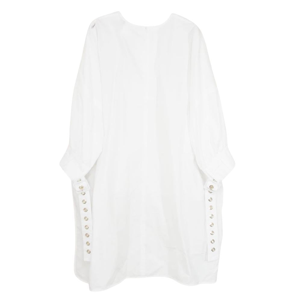 S Max Mara エスマックスマーラ 24SS 24191910236 MAYA ソフト ピュア コットン 長袖 シャツ ブラウス ホワイト系 160/84A【中古】