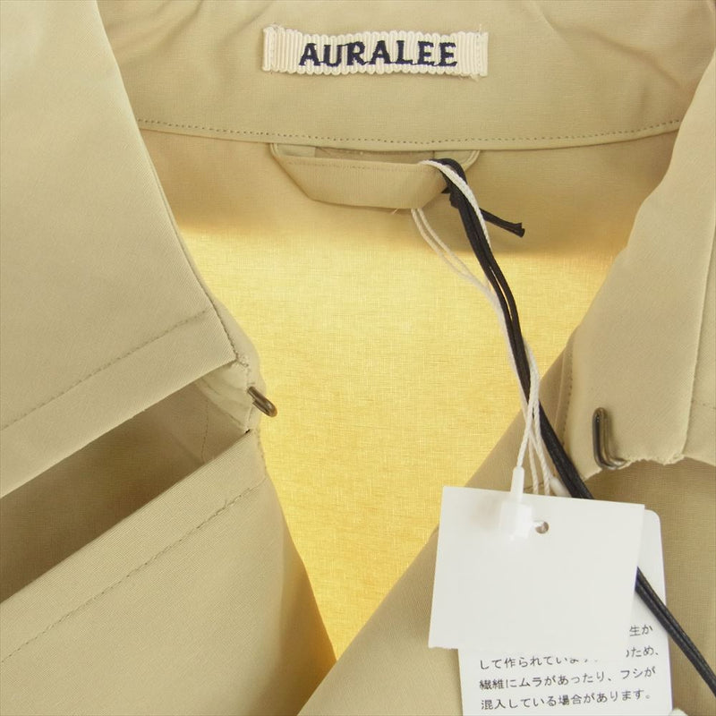 AURALEE オーラリー 23SS A23SC01IS BIG TRENCH COAT ビッグシルエット トレンチコート ベージュ系【新古品】【未使用】【中古】