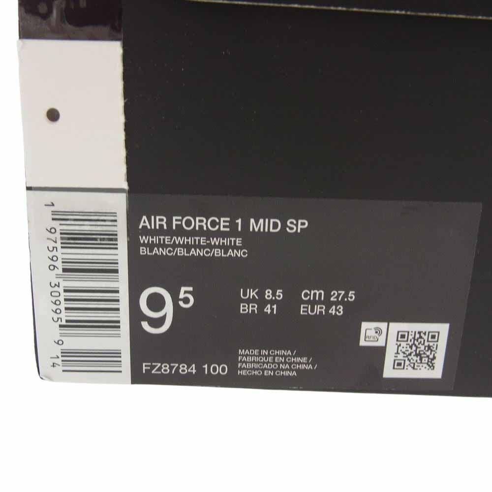 Supreme シュプリーム 24AW FZ8784-100 AIR FORCE 1 MID エアフォース1 ミッド スニーカー ホワイト系 27.5cm【極上美品】【中古】