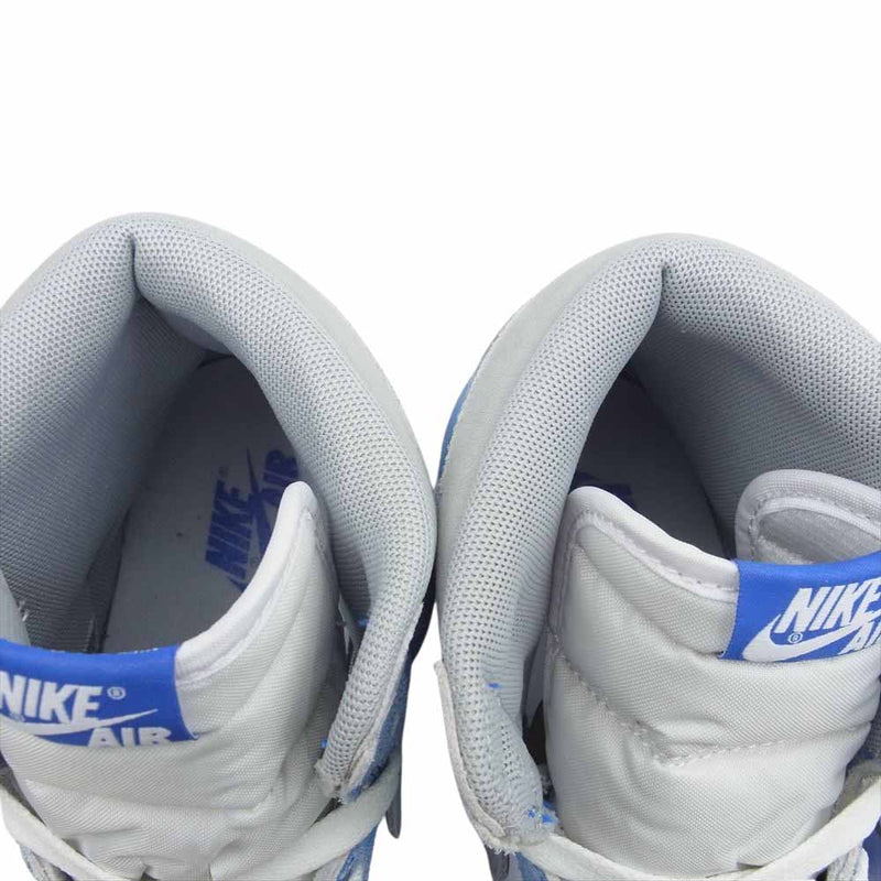 NIKE AIR JORDAN ナイキ ジョーダン 555088-402 Air Jordan 1 High OG Hyper Royal エアジョーダン ワン ハイ ハイパーロイヤル スニーカー ホワイト系 インディゴブルー系 27.5cm【極上美品】【中古】