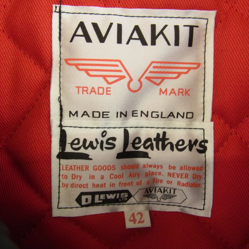 Lewis Leathers ルイスレザー DOMINATOR ドミネーター シープスキン シングル ライダース レザー ジャケット ネイビー系 42【極上美品】【中古】