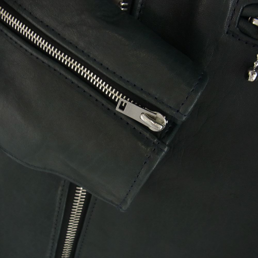 Lewis Leathers ルイスレザー DOMINATOR ドミネーター シープスキン シングル ライダース レザー ジャケット ネイビー系 42【極上美品】【中古】