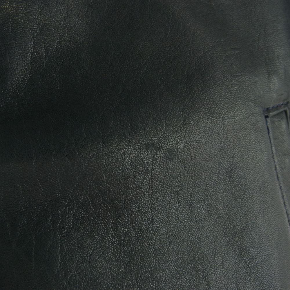 Lewis Leathers ルイスレザー DOMINATOR ドミネーター シープスキン シングル ライダース レザー ジャケット ネイビー系 42【極上美品】【中古】