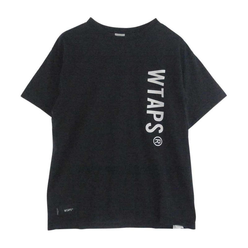 WTAPS ダブルタップス 24SS 241ATDT-STM04S SIGN SS COTTON サイン ショートスリーブ コットン Tシャツ 半袖 ネイビー系 X02【中古】