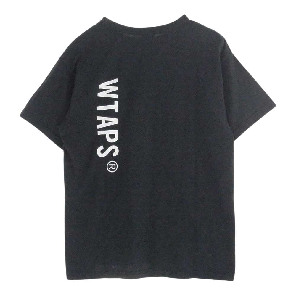 WTAPS ダブルタップス 24SS 241ATDT-STM04S SIGN SS COTTON サイン ショートスリーブ コットン Tシャツ 半袖 ネイビー系 X02【中古】