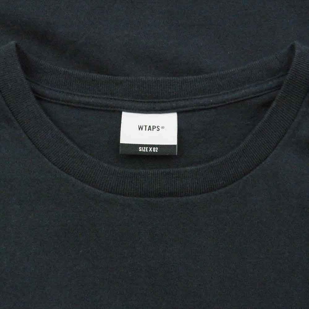 WTAPS ダブルタップス 24SS 241ATDT-STM04S SIGN SS COTTON サイン ショートスリーブ コットン Tシャツ 半袖 ネイビー系 X02【中古】