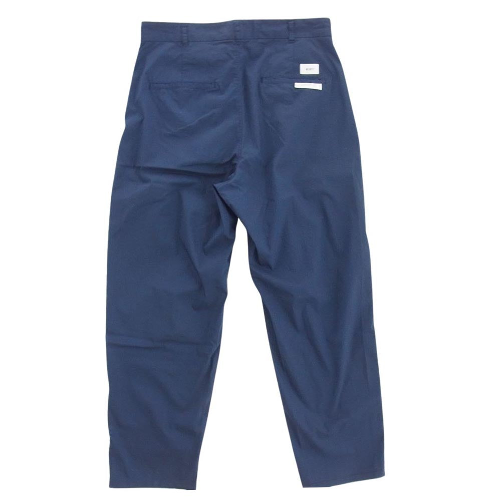 WTAPS ダブルタップス 24SS 241TQDT-PTM03 LEZ HUNTS TROUSERS CTPL WEATHER COOLMAX  ウェザー クールマックス タックパンツ ネイビー系 X02【中古】