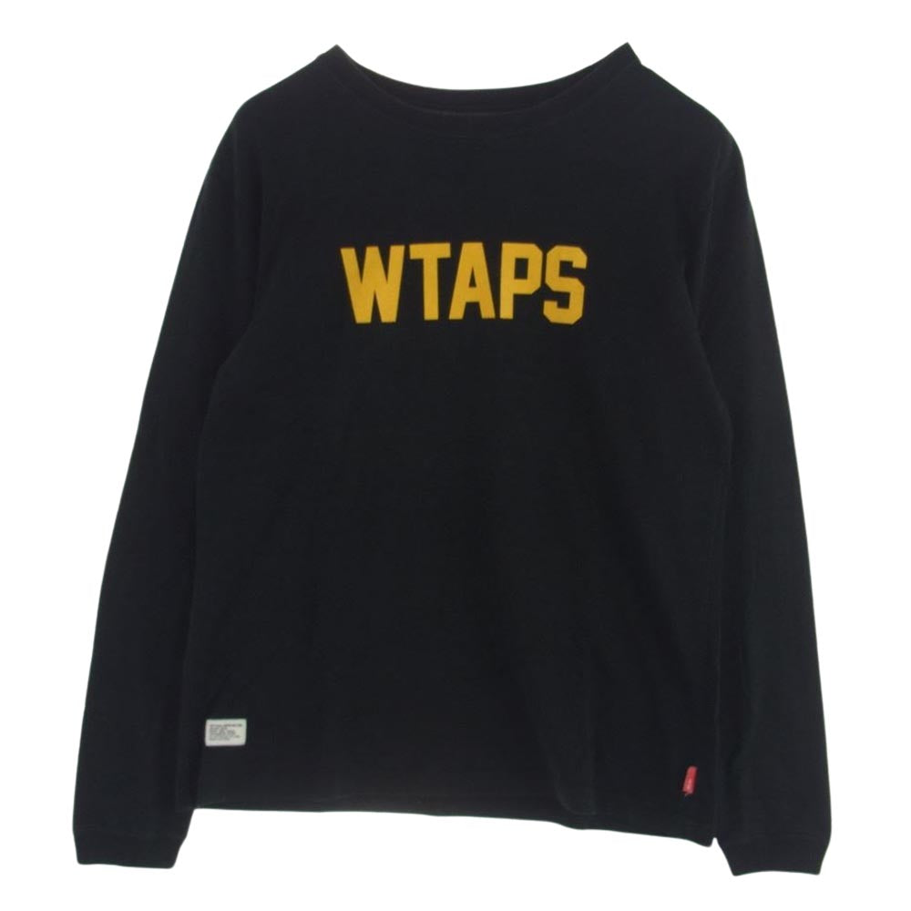 WTAPS ダブルタップス DESERT STORM SQD L/S ロゴプリント ロングスリーブ Ｔシャツ 長袖 ブラック系 2【中古】