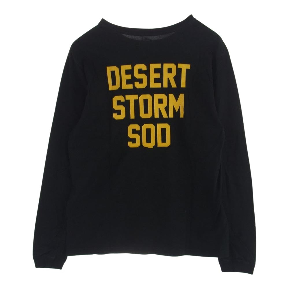 WTAPS ダブルタップス DESERT STORM SQD L/S ロゴプリント ロングスリーブ Ｔシャツ 長袖 ブラック系 2【中古】