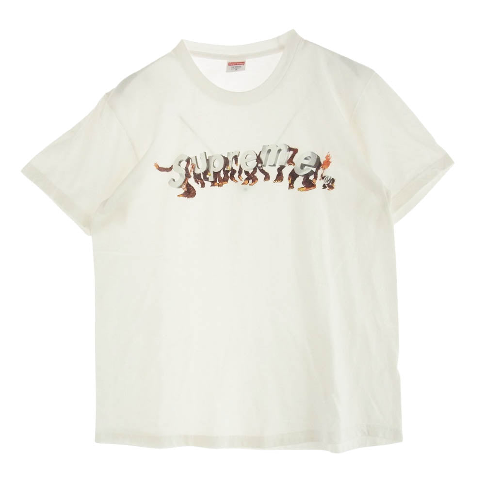 Supreme シュプリーム 21SS Apes Tee エイプス Tシャツ プリント 半袖 ホワイト系 M【中古】