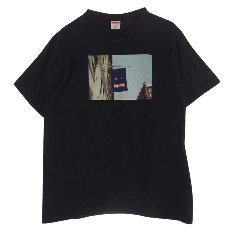 Supreme シュプリーム 19AW Banner Tee バナー 旗 フラッグ プリント Tシャツ ブラック系 M【中古】