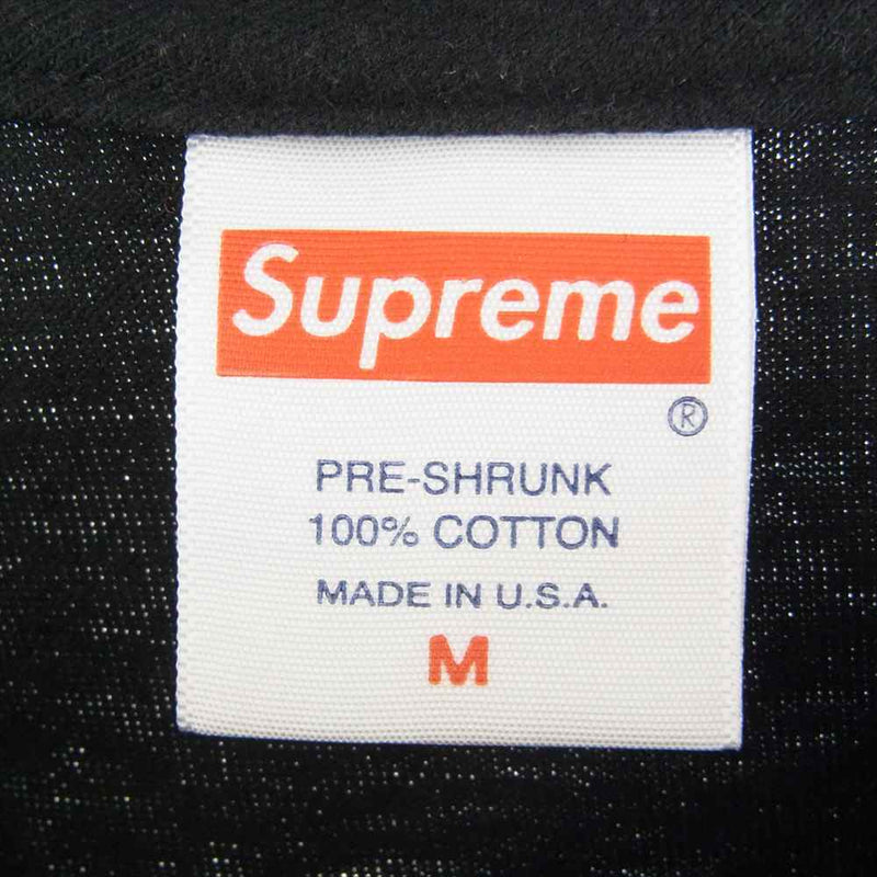 Supreme シュプリーム 19AW Banner Tee バナー 旗 フラッグ プリント Tシャツ ブラック系 M【中古】