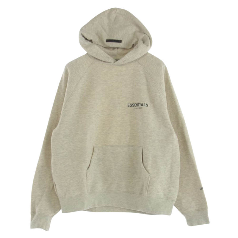 FEAR OF GOD フィアオブゴッド ESSENTIALS エッセンシャルズ ロゴ プリント プルオーバー パーカー グレー系 M【中古】