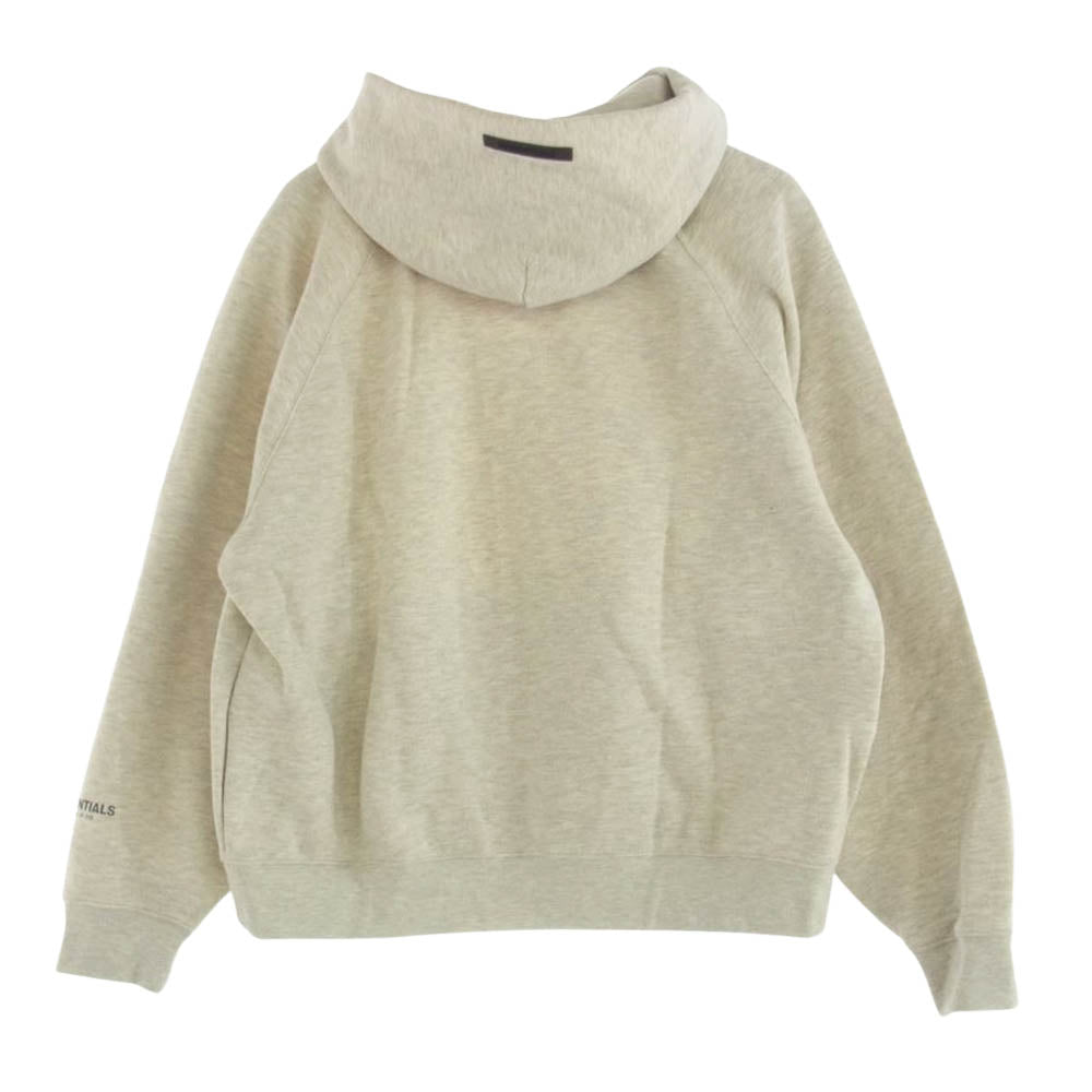 FEAR OF GOD フィアオブゴッド ESSENTIALS エッセンシャルズ ロゴ プリント プルオーバー パーカー グレー系 M【中古】