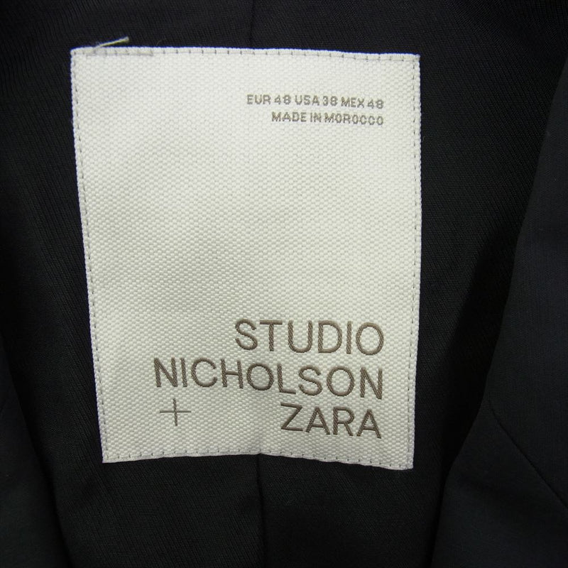 STUDIO NICHOLSON スタジオニコルソン ZARA ザラ ダブルブレスト オーバーサイズ テーラードジャケット ブラック系 48【美品】【中古】