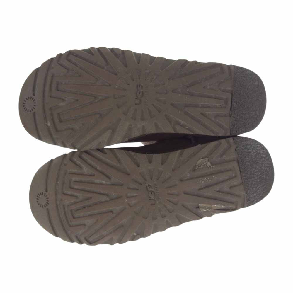 UGG アグ ベイリーボタン トリプル ロング ムートン ブーツ ブラウン系 24cm【中古】