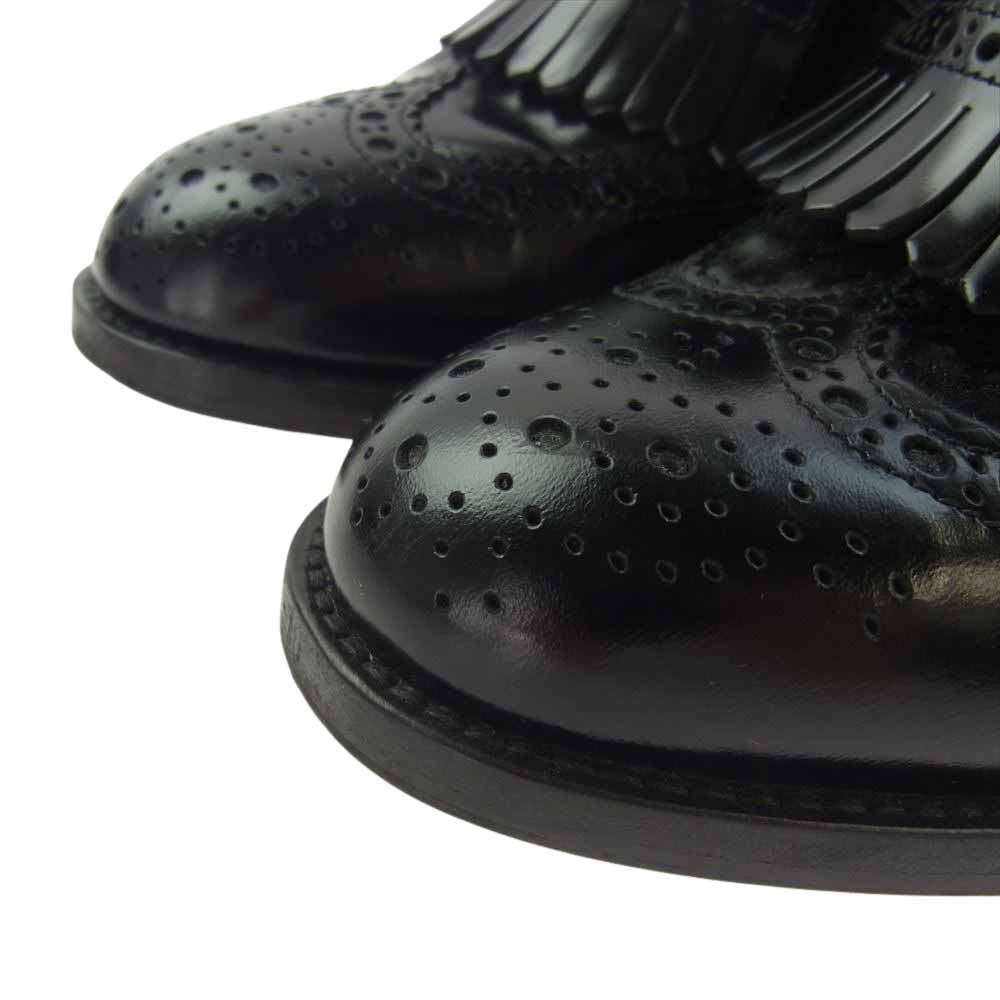 CHURCH'S チャーチ sibylle 90 SIBYLLE レザー フリンジ パンプス ブラック系 EU37【中古】
