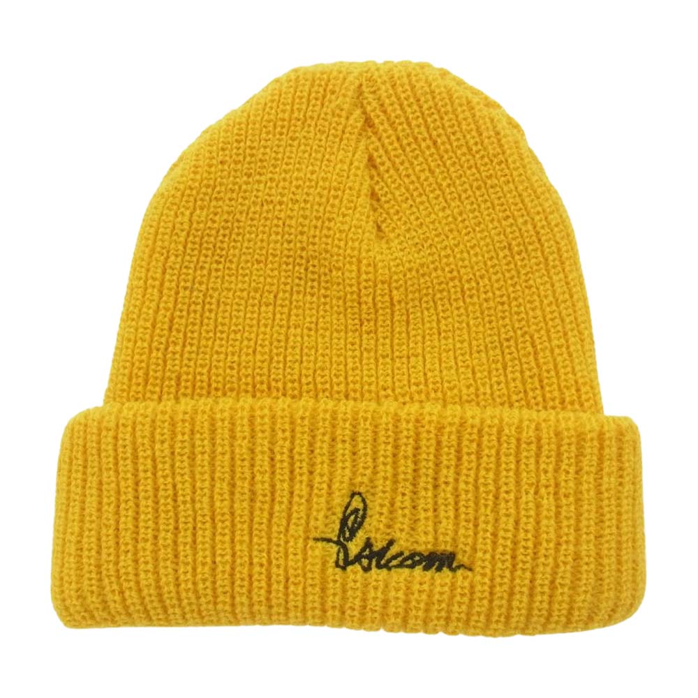 Psicom サイコム USA製 ACRYLIC beanie ニット ビーニー 帽子 イエロー系【中古】