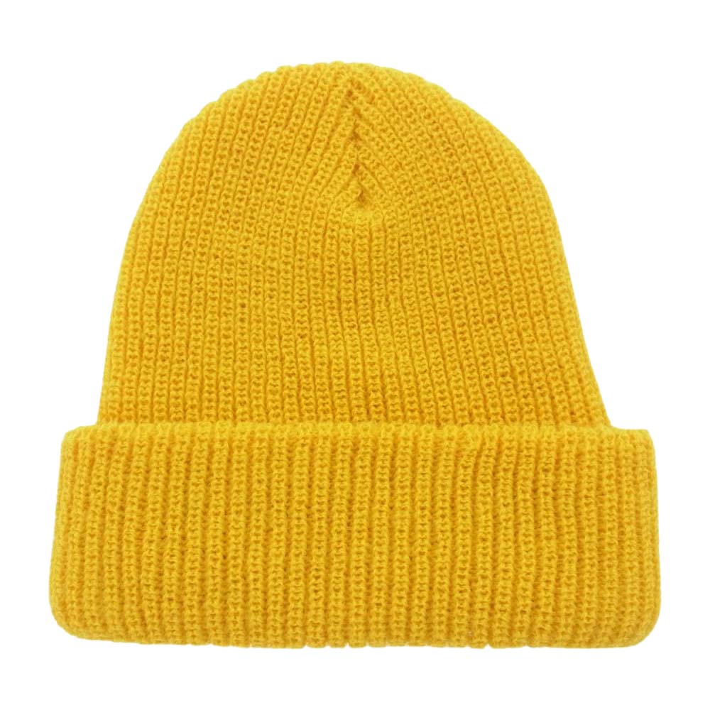 Psicom サイコム USA製 ACRYLIC beanie ニット ビーニー 帽子 イエロー系【中古】