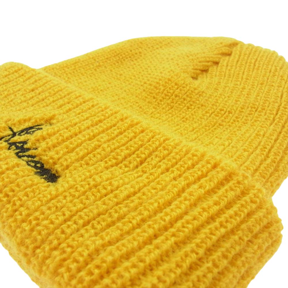 Psicom サイコム USA製 ACRYLIC beanie ニット ビーニー 帽子 イエロー系【中古】
