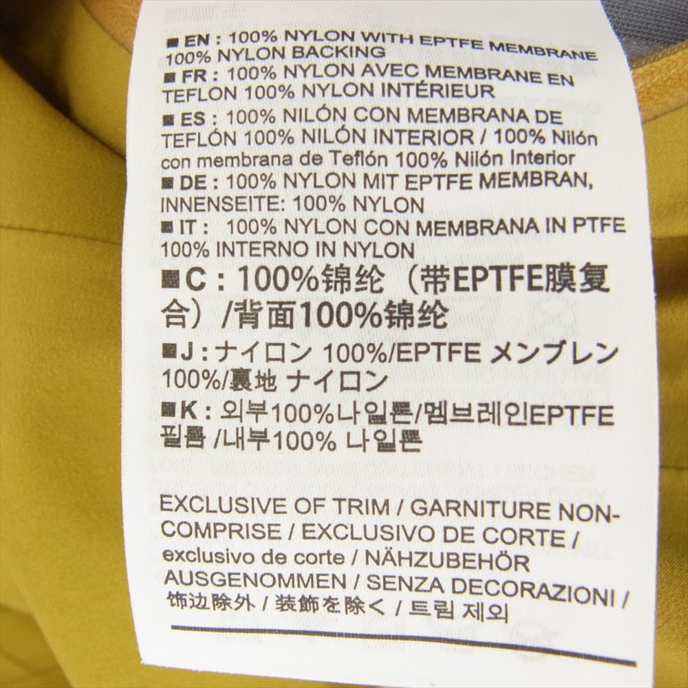 ARC'TERYX アークテリクス 29090 Beta Jacket ベータ シェル マウンテン パーカ ジャケット マスタード系 S/P【中古】