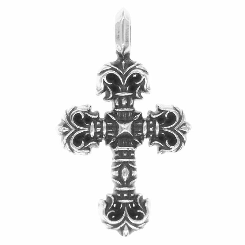 CHROME HEARTS クロムハーツ（原本無） 2024年9月購入レシート付属 CHARM FILIGREE TINY タイニー フィリグリー クロス チャーム ペンダントトップ シルバー系【中古】