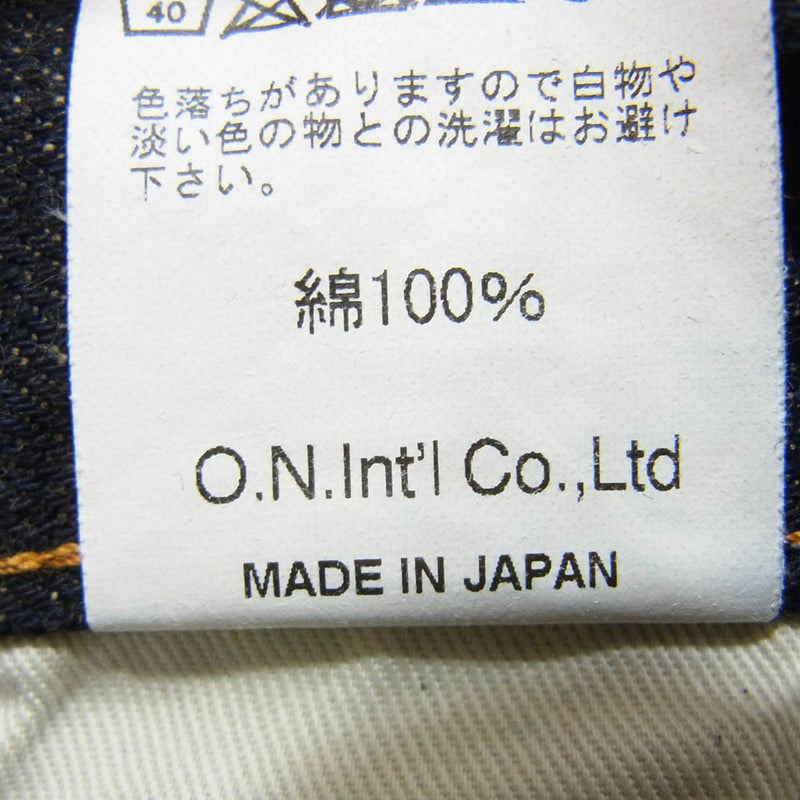 ONI DENIM 鬼デニム ONI622-14KBE 鬼デニム 14oz. Relax Tapered 青鬼 リラックス テーパード ボタンフライ デニム パンツ インディゴブルー系 31【美品】【中古】