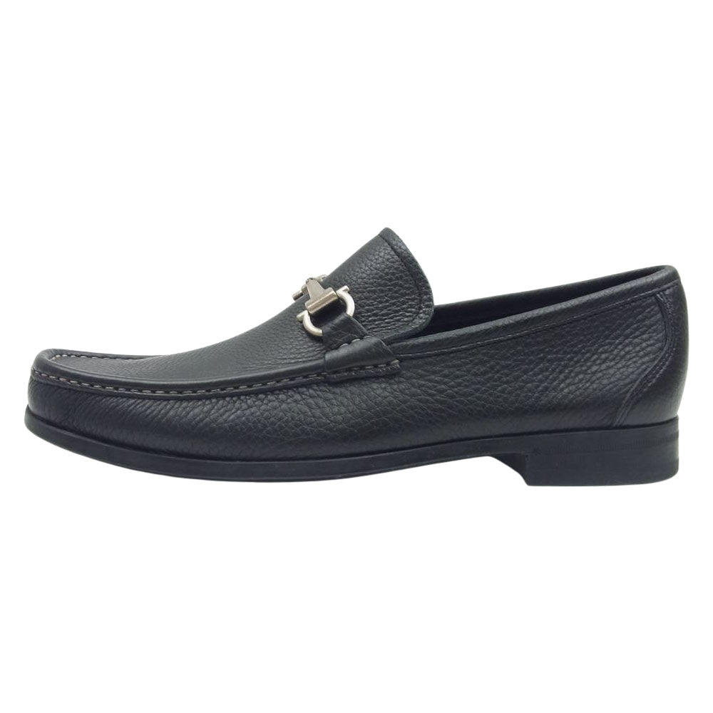 Salvatore Ferragamo サルヴァトーレフェラガモ MAGNIFICO マグニフィコ ガンチーニ ビット ローファー シューズ ブラック系 7 2E【中古】