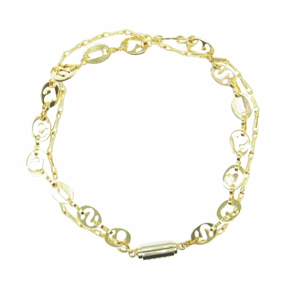 Sacai サカイ 22-0507S Logo Anchor Chain Bracelet Gold ロゴ アンカー チェーン ブレスレット ゴールド系【極上美品】【中古】