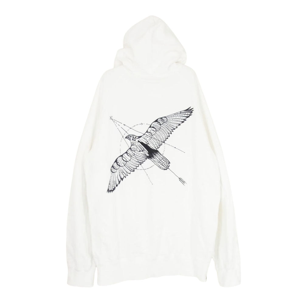 Sacai サカイ 19SS 19-0048S Dr.Woo ドクターウー Side Zip Hoodie サイド ジップ バック プリント スウェット パーカー ホワイト系 4【中古】