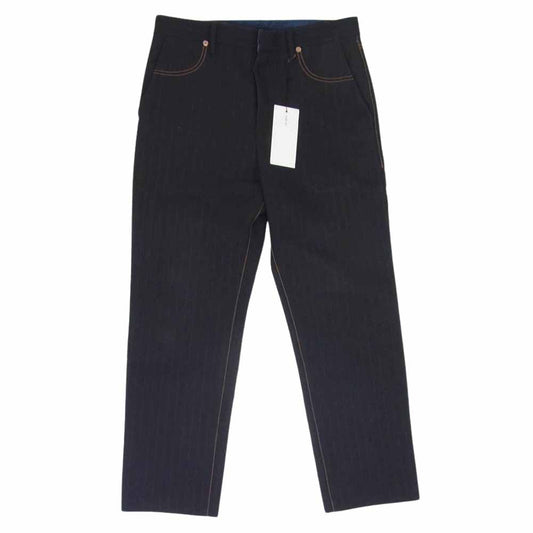 Sacai サカイ 24SS 24-03347M Spinstriped slim-cut trousers ピンストライプ スリムカット パンツ ネイビー系 1【中古】