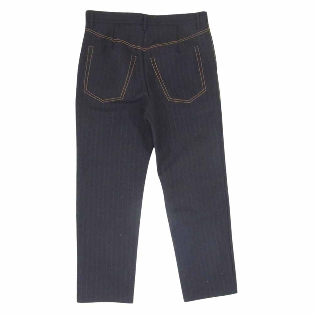 Sacai サカイ 24SS 24-03347M Spinstriped slim-cut trousers ピンストライプ スリムカット パンツ ネイビー系 1【中古】