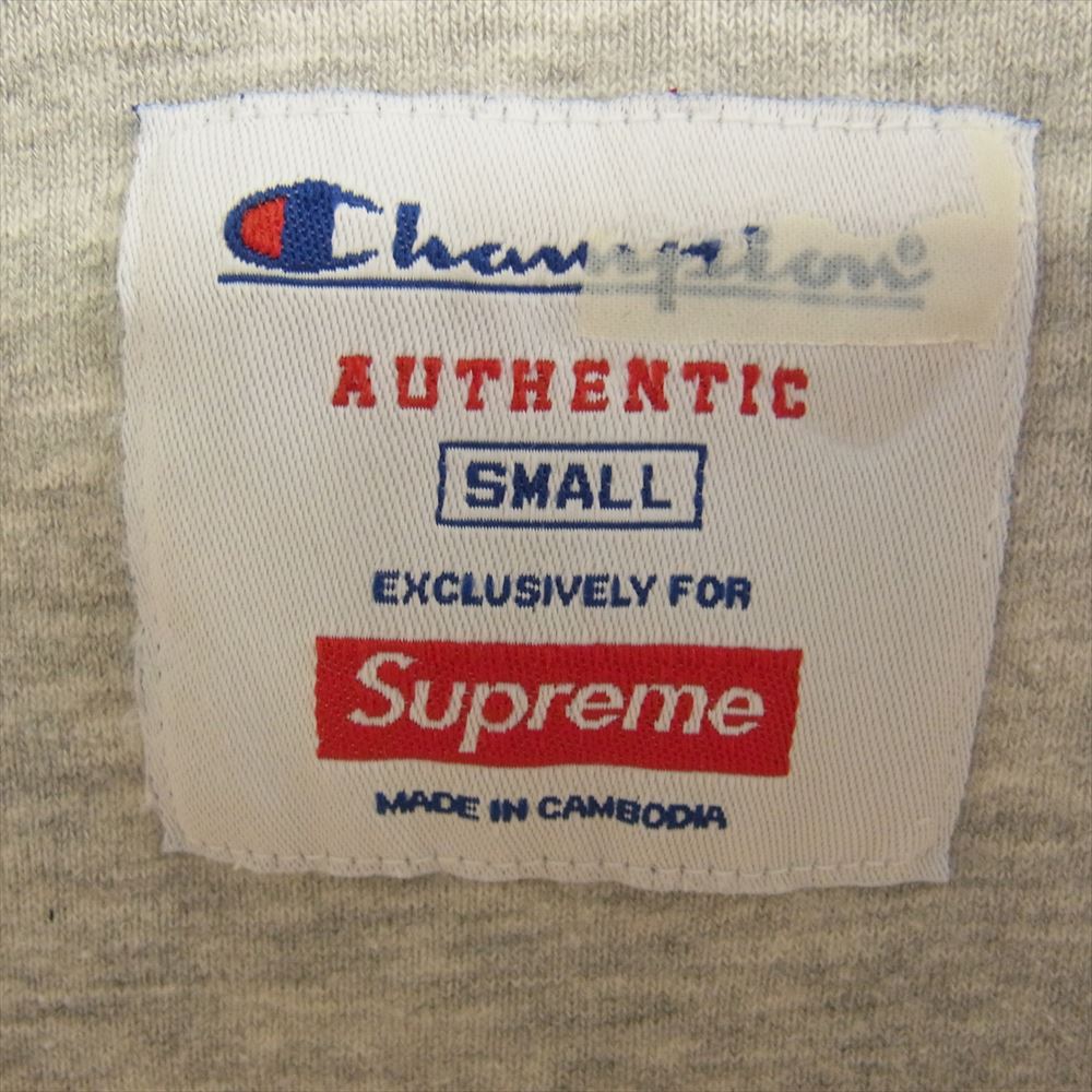 Supreme シュプリーム 18SS Champion Stay In School Crewneck Sweatshirt グレー系 S【中古】