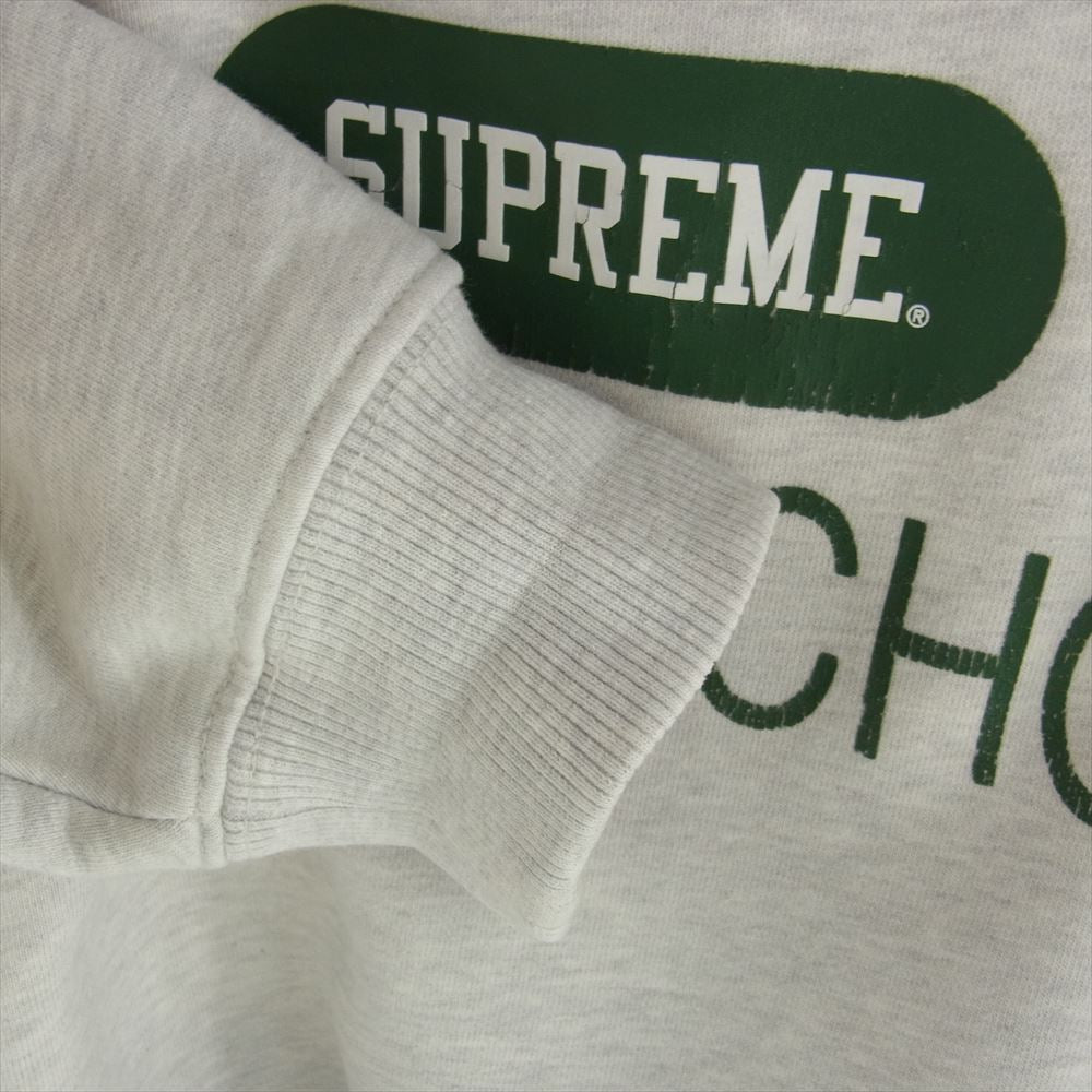 Supreme シュプリーム 18SS Champion Stay In School Crewneck Sweatshirt グレー系 S【中古】