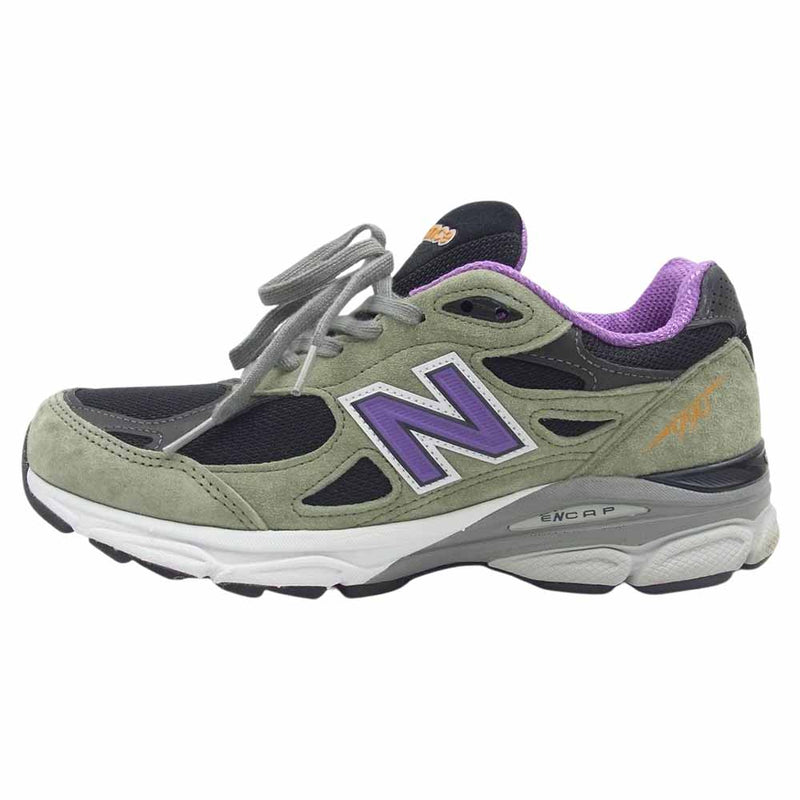 NEW BALANCE ニューバランス USA製 M990TC3 スニーカー ランニングシューズ グリーン系 マルチカラー系 26cm【中古】