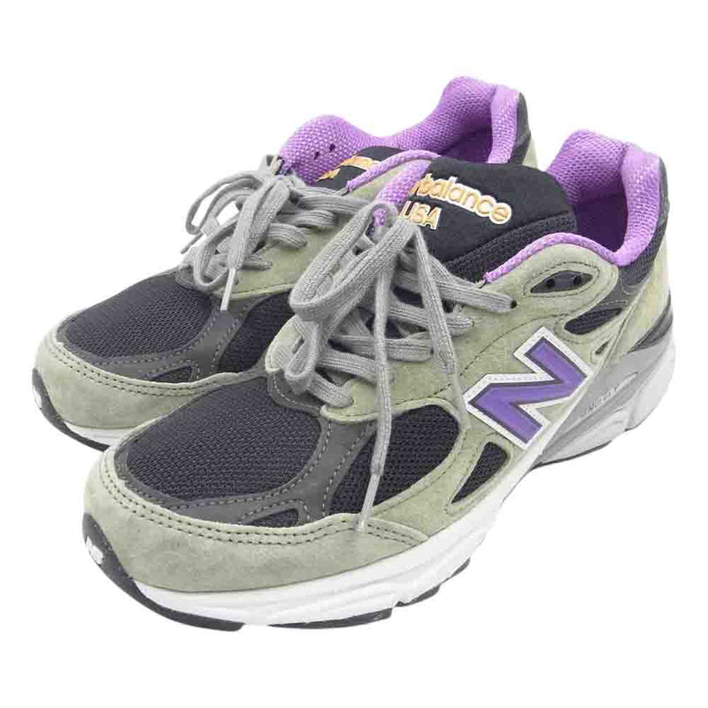 NEW BALANCE ニューバランス USA製 M990TC3 スニーカー ランニングシューズ グリーン系 マルチカラー系 26cm【中古】