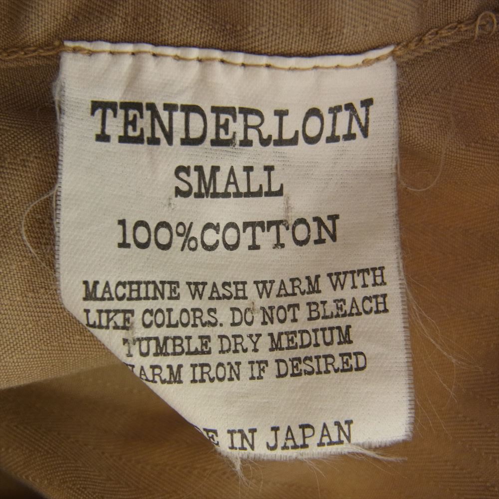 TENDERLOIN テンダーロイン T-HERRINGBONE WORK SHT ワーク シャツ 長袖 ブラウン系 S【中古】