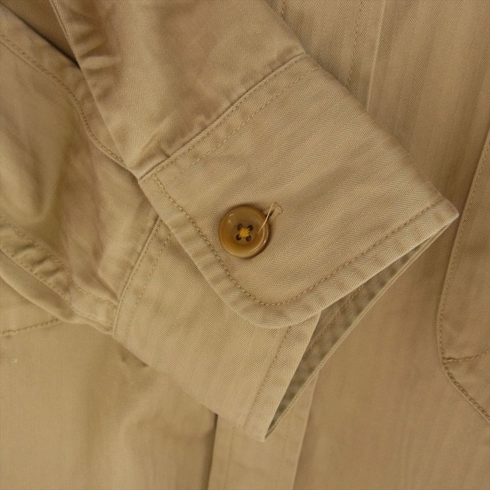 TENDERLOIN テンダーロイン T-HERRINGBONE WORK SHT ワーク シャツ 長袖 ブラウン系 S【中古】