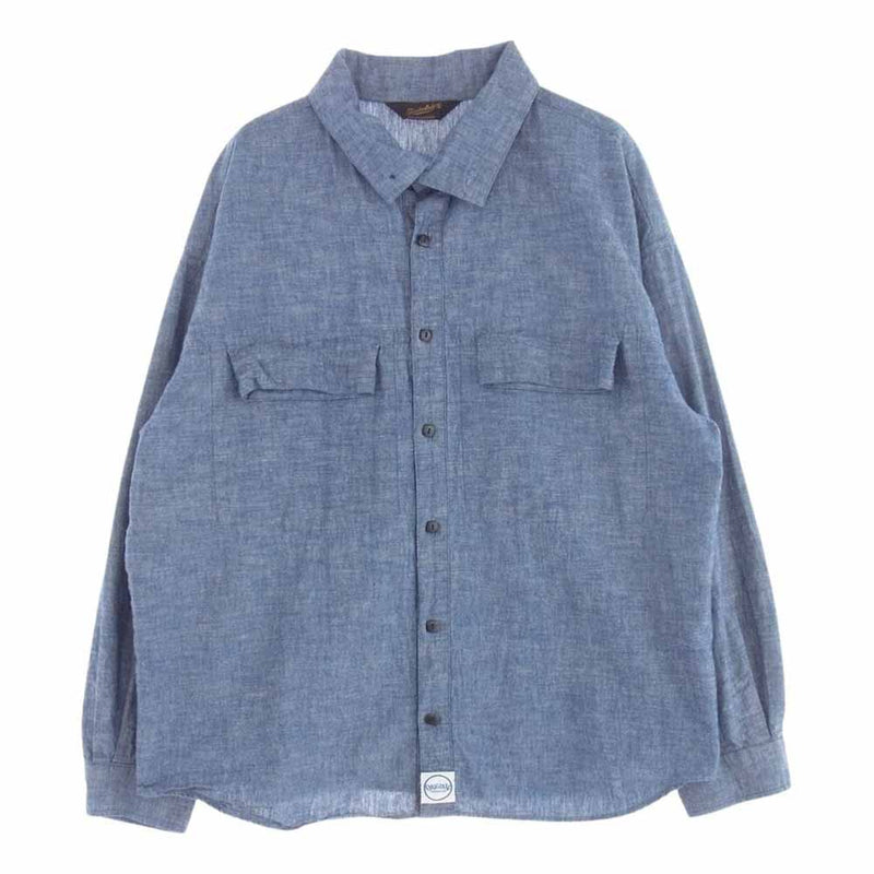 TENDERLOIN テンダーロイン HIGH NECK CHAMBRAY SHT ハイネック シャンブレー シャツ ブルー系 S【中古】