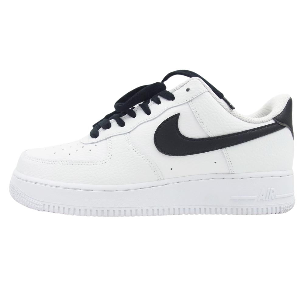 NIKE ナイキ CT2302-100 Air Force 1 Low 07 エアフォース1 ロー 07 ホワイト ブラック ペブルド レザー ホワイト系 ブラック系 27cm【中古】