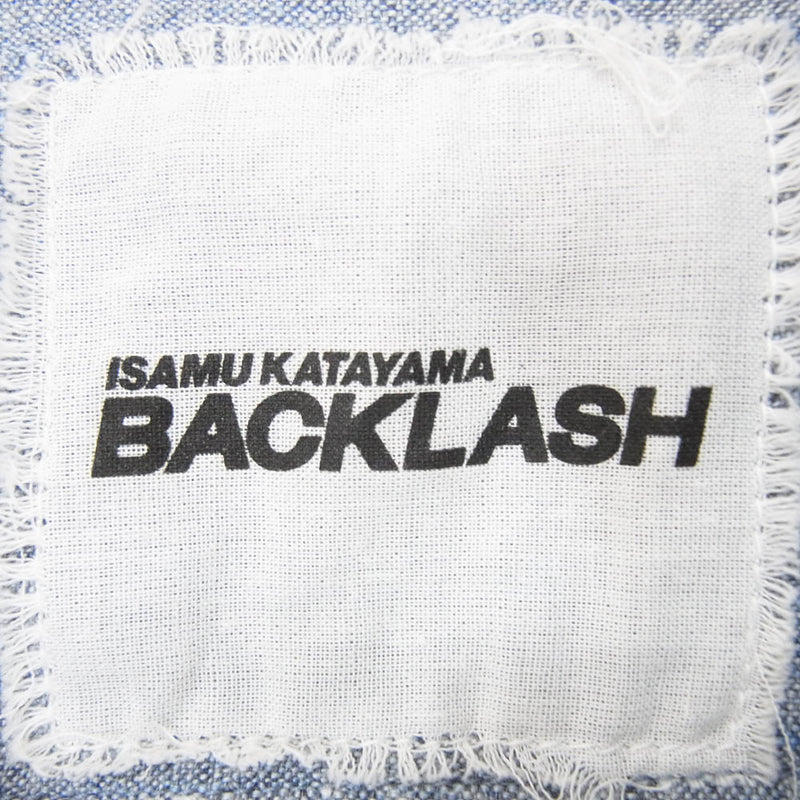 ISAMUKATAYAMA BACKLASH イサムカタヤマバックラッシュ 1657-01 リネン 長袖 シャツ ブルー系 M【中古】