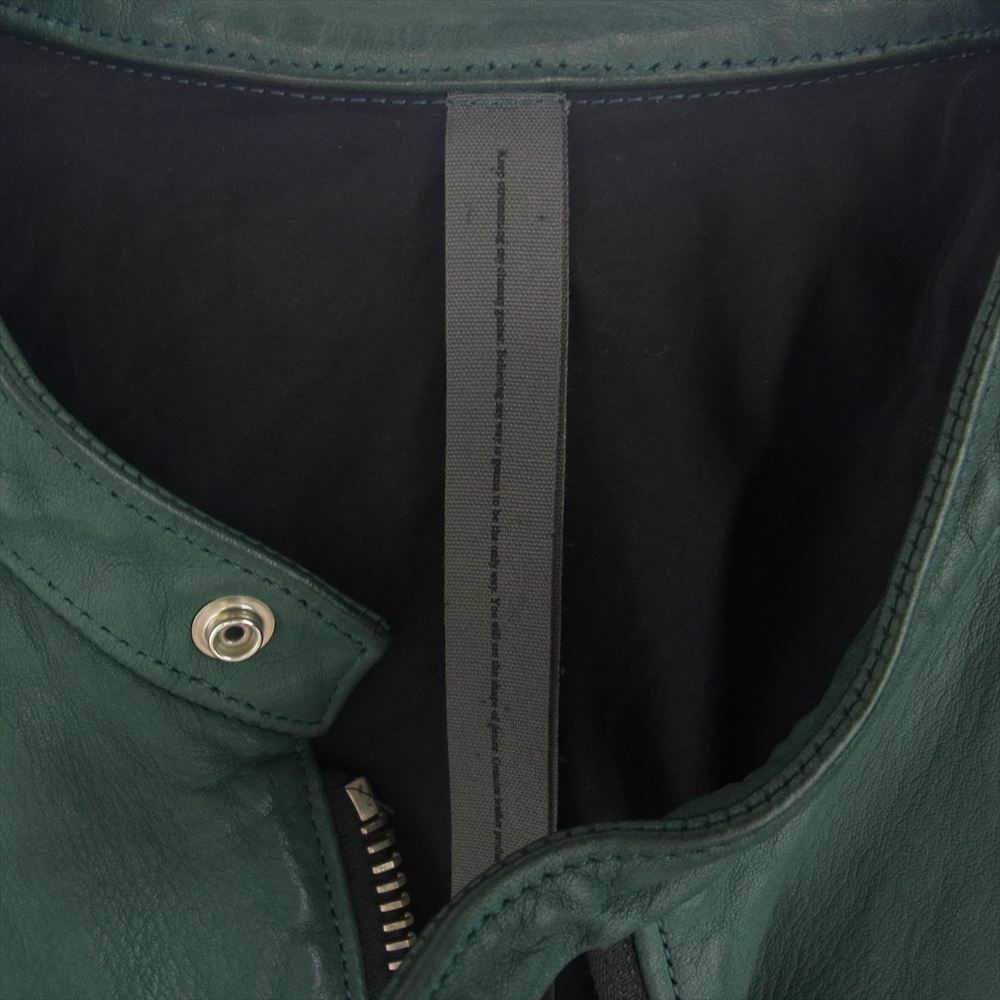 STRUM ストラム STL030-04 ドメスティック フルタンニン シングル ライダース ジャケット グリーン系 M【中古】