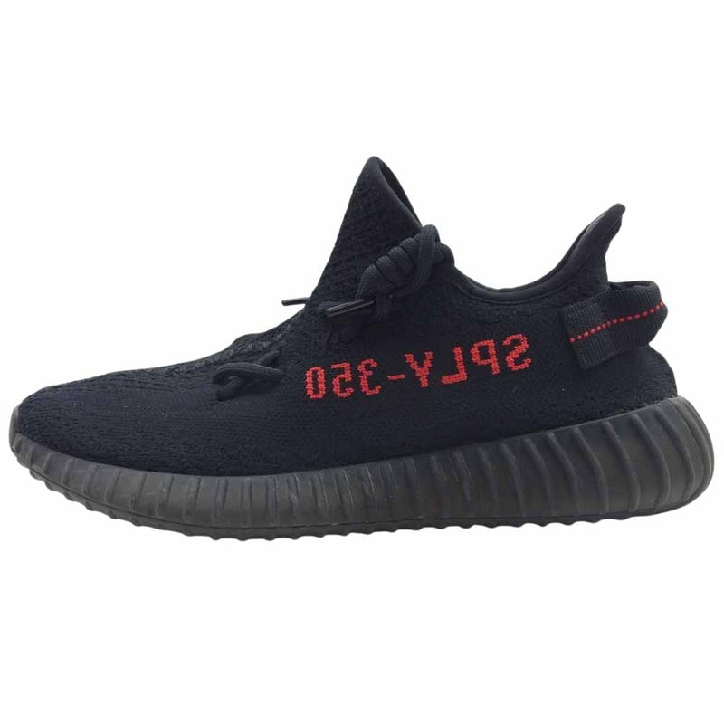 adidas アディダス CP9652 Yeezy Boost 350 V2 CORE BLACK/SOLAR RED イージーブースト コアブラック ローカット スニーカー ブラック系 27cm【中古】