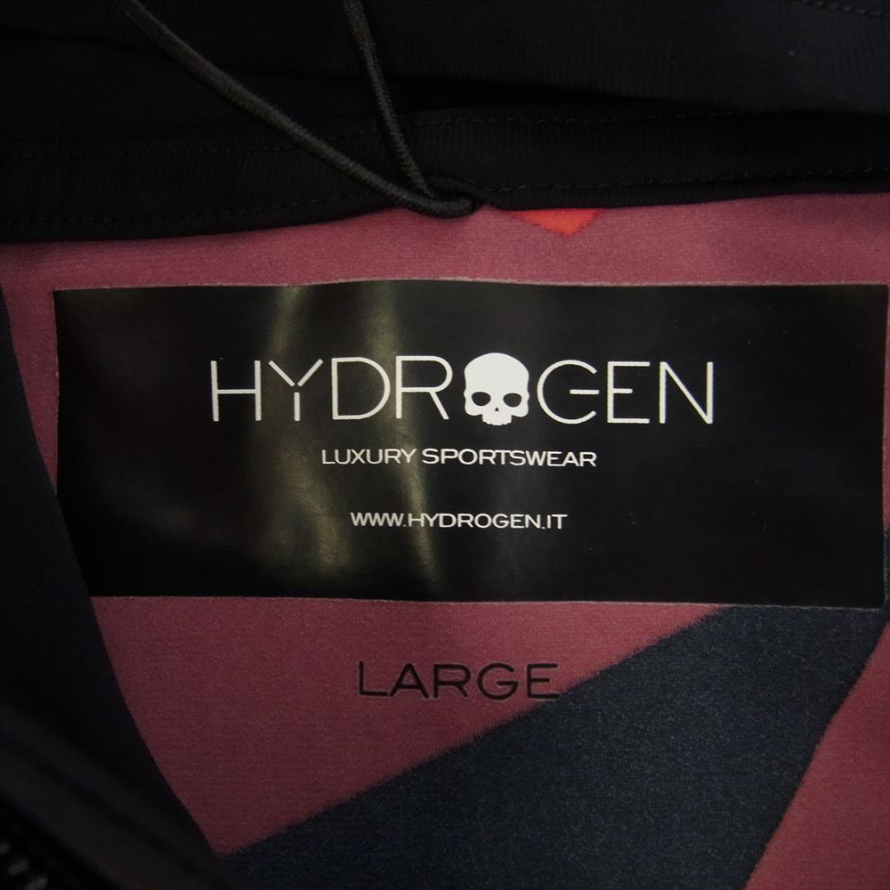 HYDROGEN ハイドロゲン セットアップ スカル カモ サイバー ジップアップ フーディ パーカー スイム ショーツ ハーフ ショート パンツ ジャージ レッド系 L【中古】