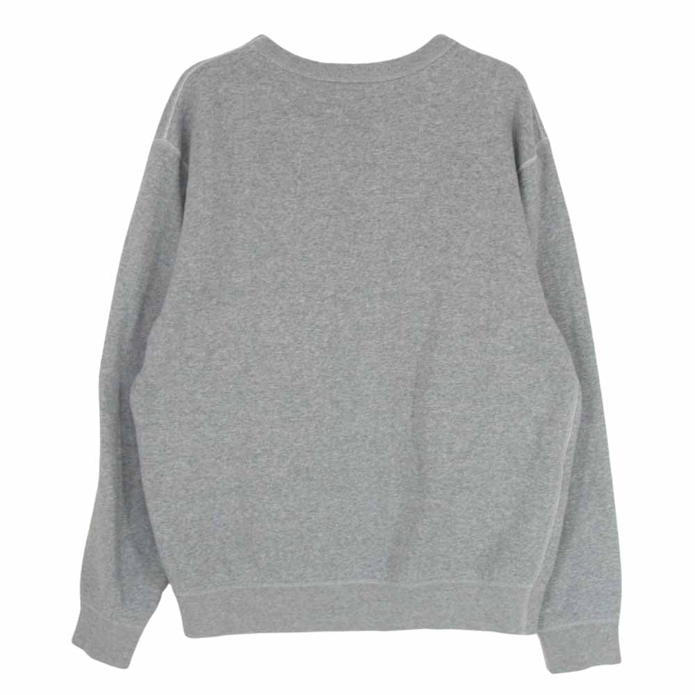 THE FLAT HEAD ザフラットヘッド ロゴ プリント クルーネック スウェット グレー系 38【中古】