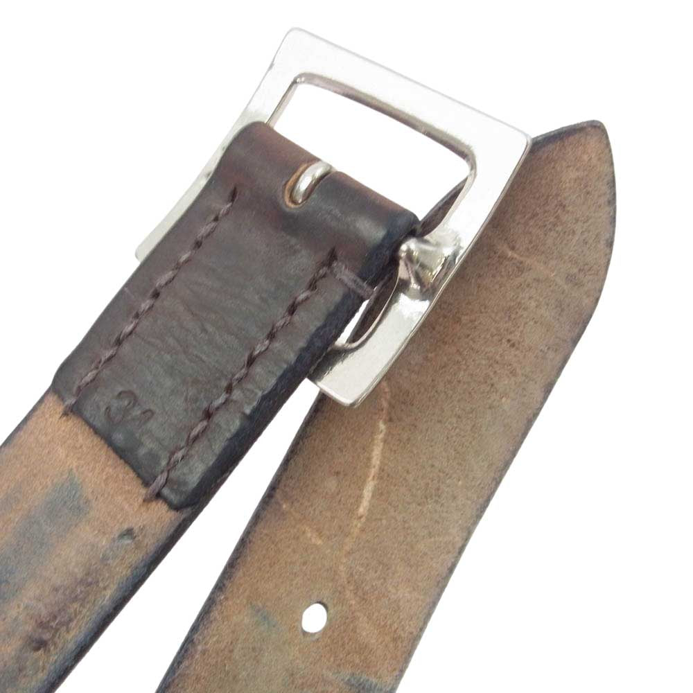 THE FLAT HEAD ザフラットヘッド ギャリソン レザー ベルト ブラウン系 34【中古】
