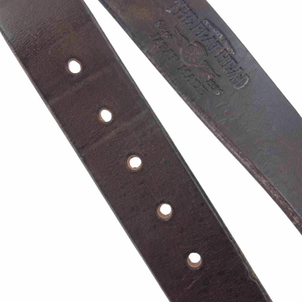 THE FLAT HEAD ザフラットヘッド ギャリソン レザー ベルト ブラウン系 34【中古】