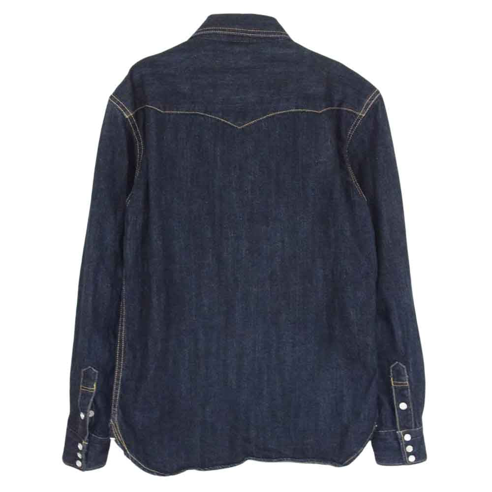 THE FLAT HEAD ザフラットヘッド WESTERN DENIM SHIRT ウエスタン デニム シャツ インディゴブルー系 M【中古】