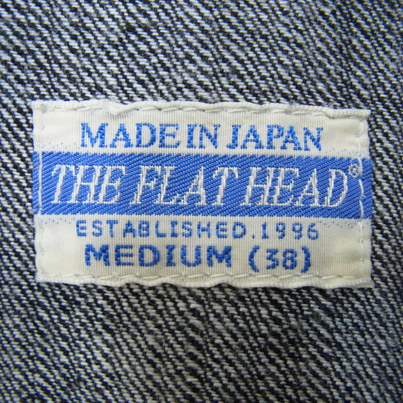 THE FLAT HEAD ザフラットヘッド WESTERN DENIM SHIRT ウエスタン デニム シャツ インディゴブルー系 M【中古】